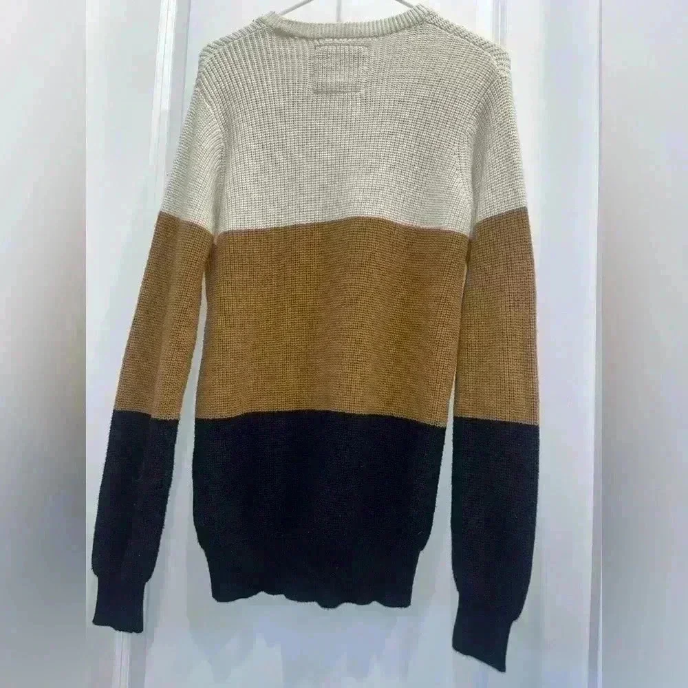 Kangol Men's Crewneck Colorblock Striped Sweater